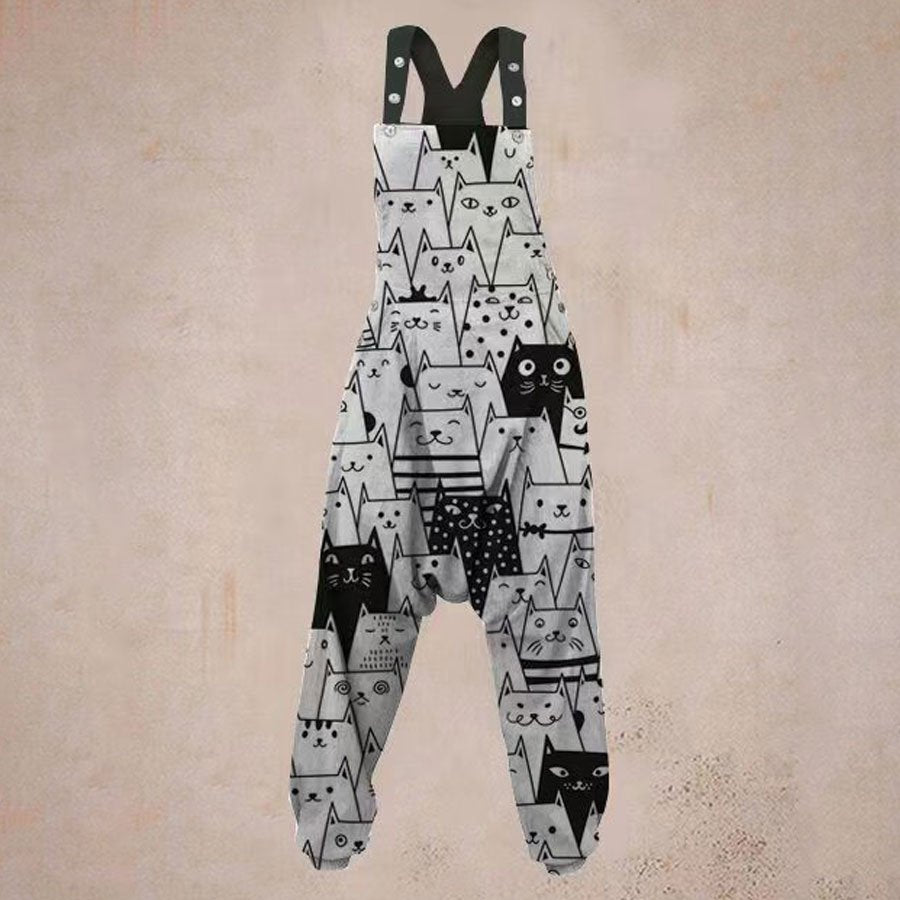 Ladies Casual Printed Harem Jumpsuit